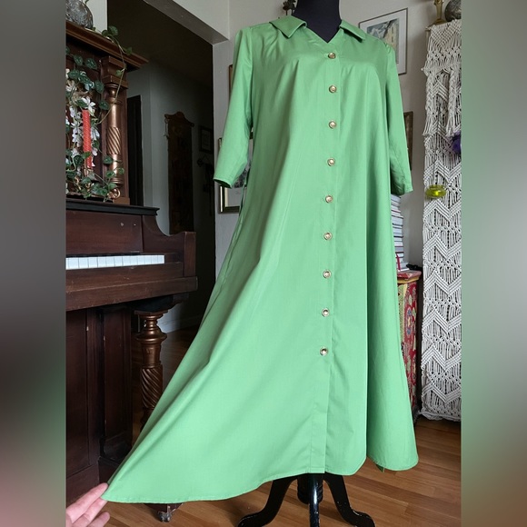 Vintage inspire Green dress - Picture 9 of 13